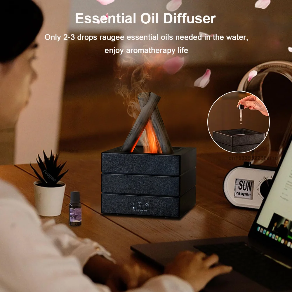 Atomizador de aire con llama, humidificador de aire, difusor de aromas.