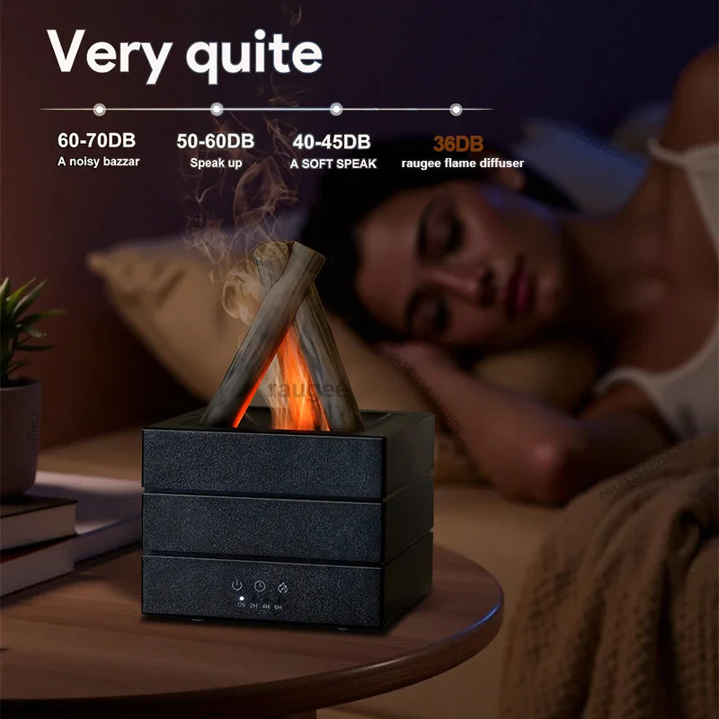 Atomizador de aire con llama, humidificador de aire, difusor de aromas.