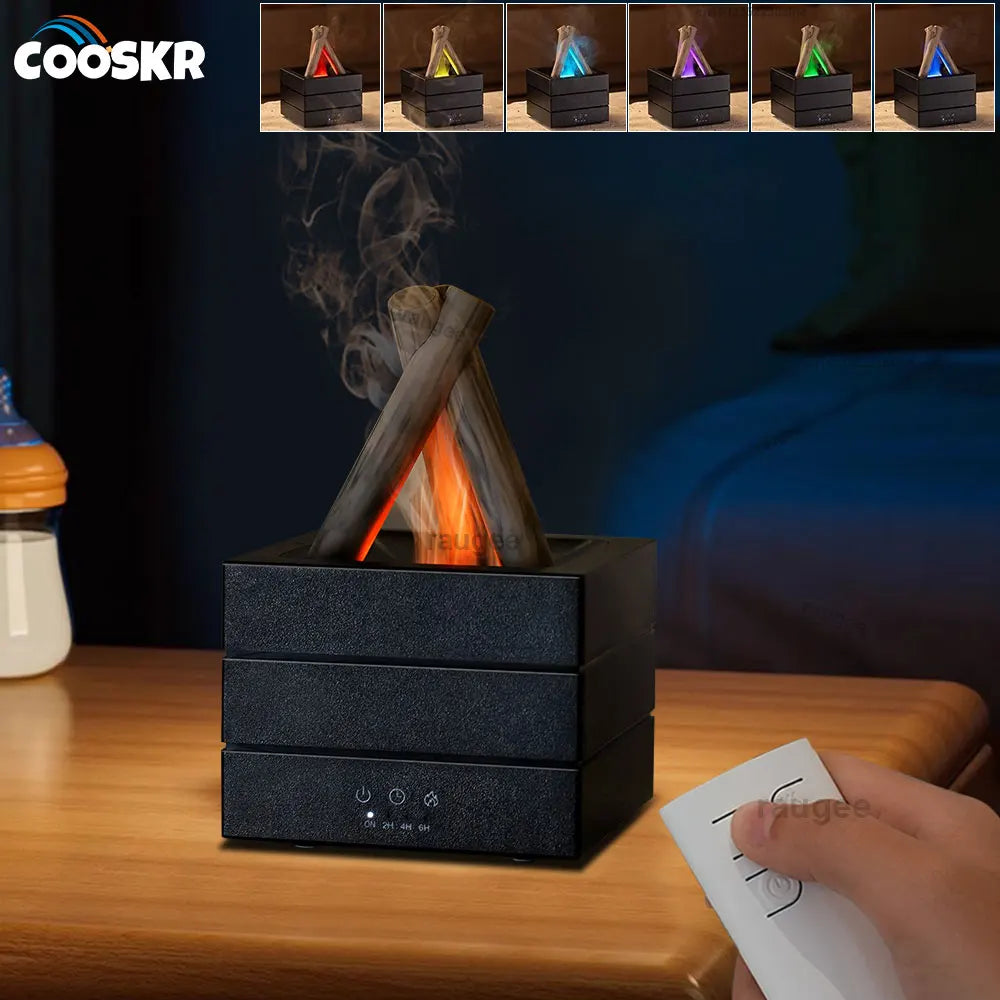 Atomizador de aire con llama, humidificador de aire, difusor de aromas.
