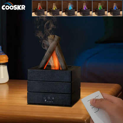 Atomizador de aire con llama, humidificador de aire, difusor de aromas.